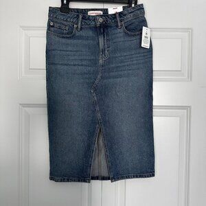 NWT - Lucky Brand - Denim Midi Skirt - Size 26